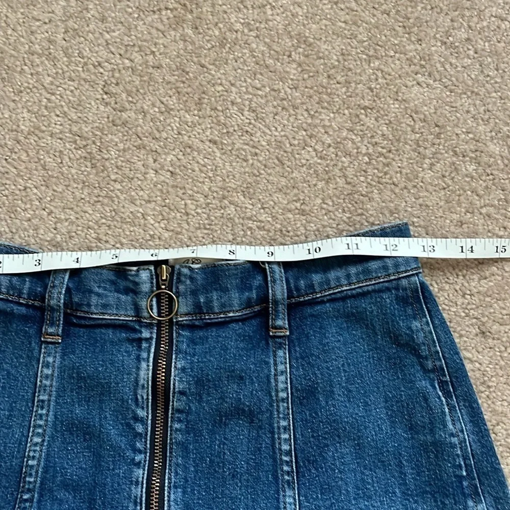 “J.Crew: A-Line Jean Skirt size 0”